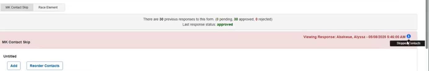 Skipped Contacts Info Icon