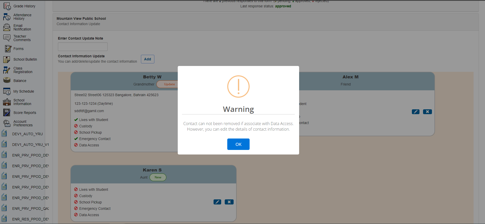 Delete Restriction when associated with Data Access
